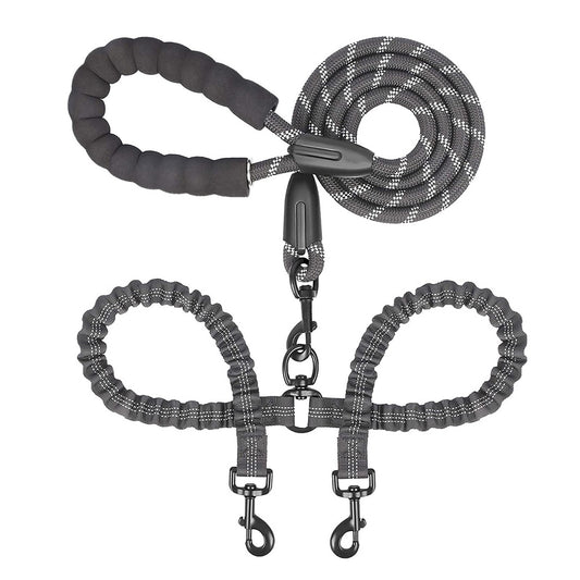 Super Solid Double Neck Pet Coupler Leash